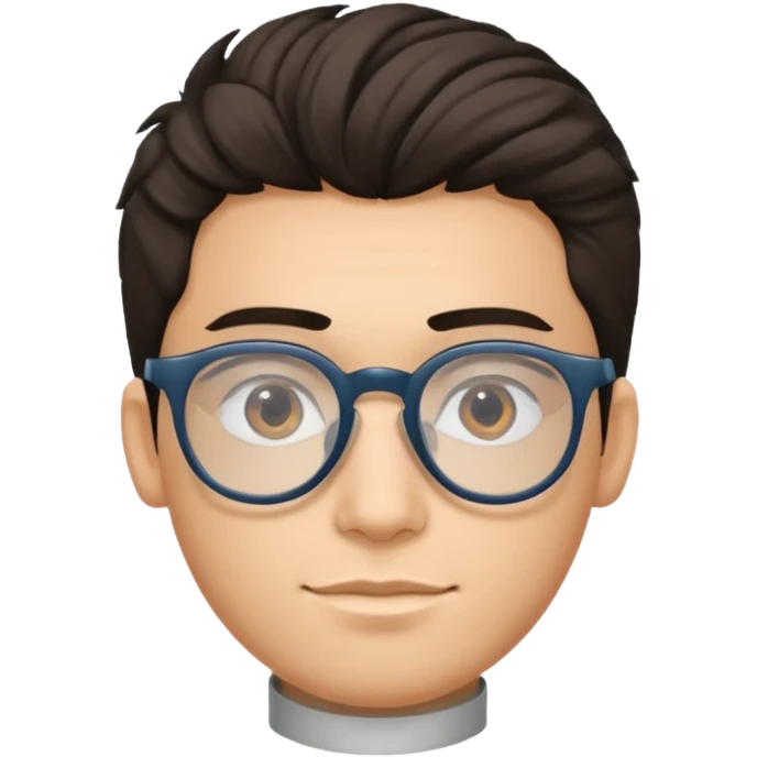 Erstelle mir eine Emoji von einem Jungen. Herkunft: Südamerika, Jung und Gutaussehend, mit durchsichtiger Brille und anderer Frisur  emoji
