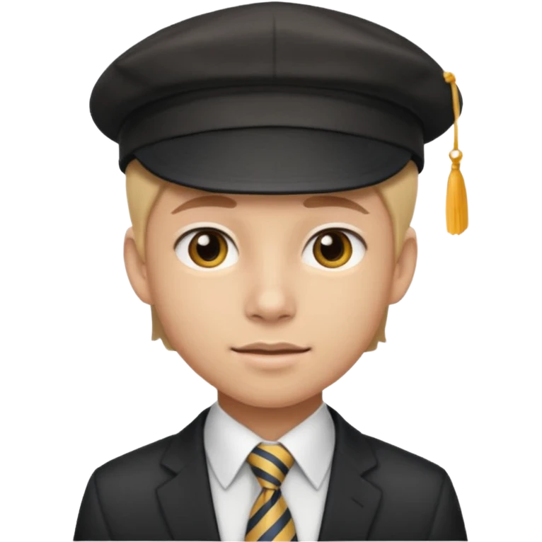Teen in cap & tie emoji