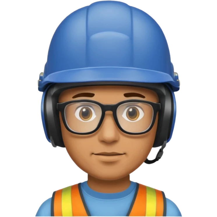 man wearing helmet glasses emoji