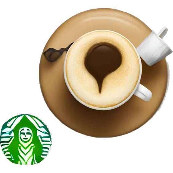 Starbucks top down view emoji
