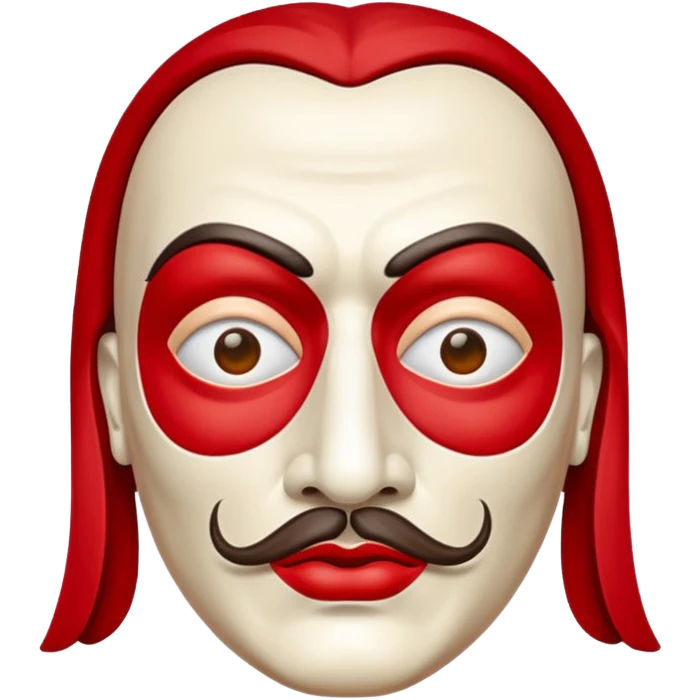 Money Heist, Dali mask, realistic emoji