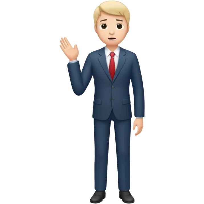 confused man, full body emoji