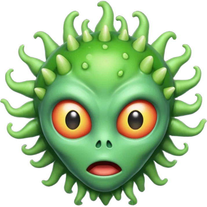 Un alíen con la cabeza explotando  emoji