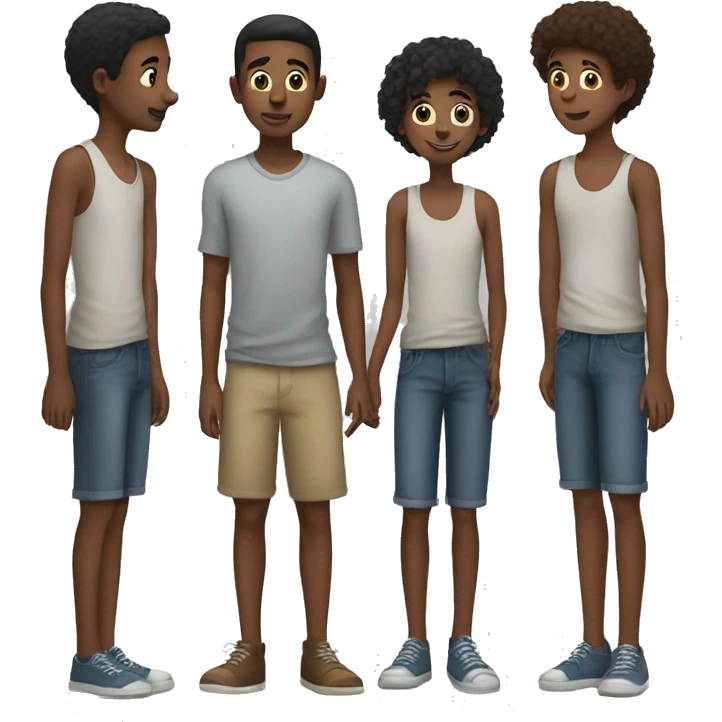 Boys Friends standing  emoji