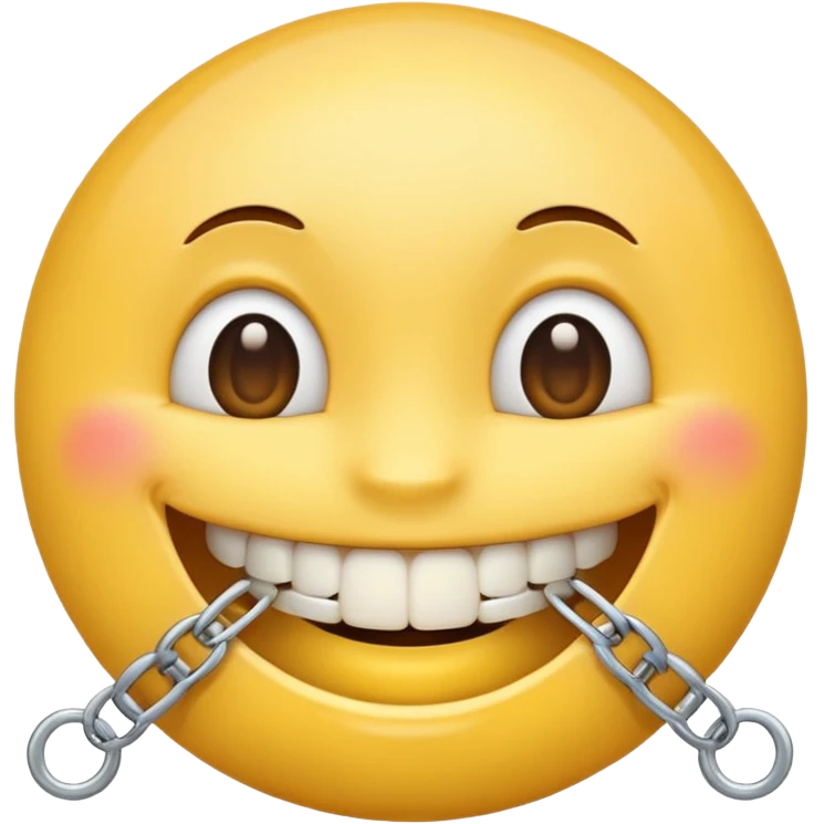 A SMILING EMOJI WITH BRACES emoji