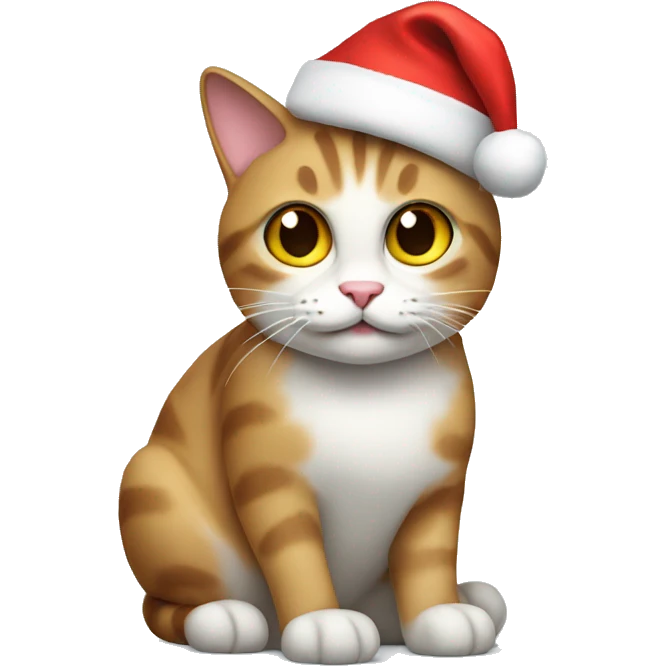 cat with a santa hat emoji