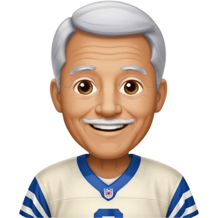 A grandpa playing football in Indianapolis Colts jersey emoji