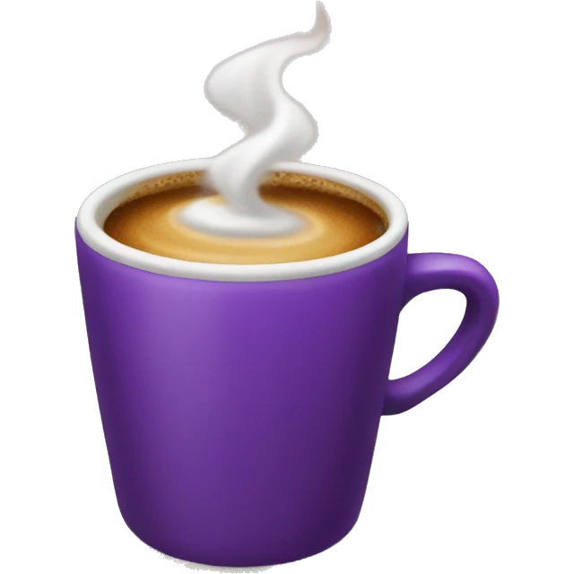 Purple hot coffe emoji