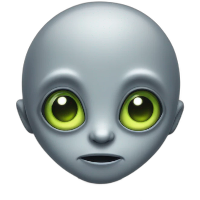 cute grey alien emoji