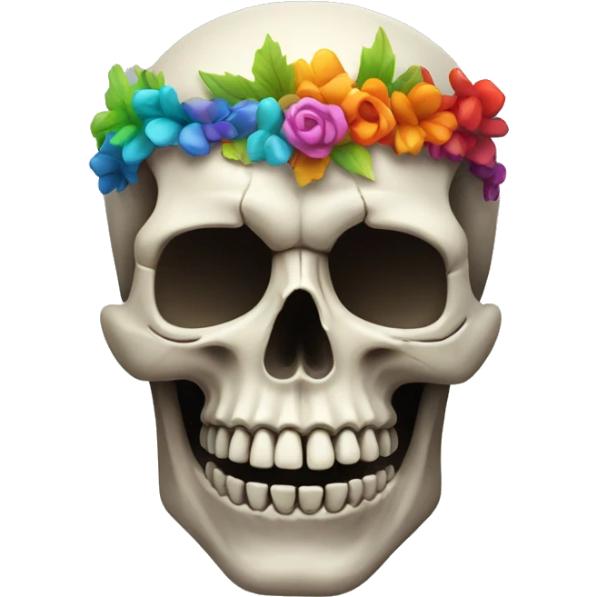 skull with colourful haie emoji