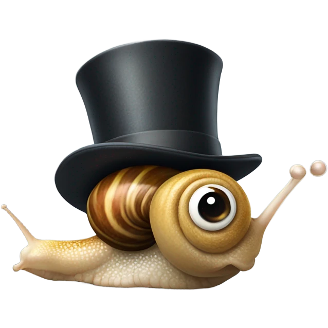 Snail with a top hat and a mustache emoji