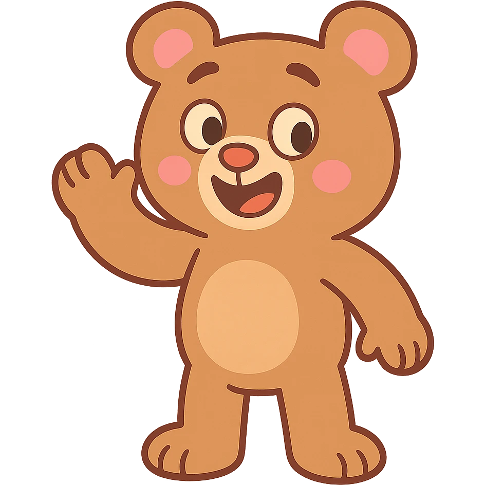 light brown teddy bear, soft and whimsical emoji