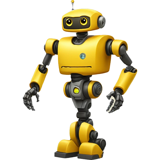 robot with yellow backgound emoji