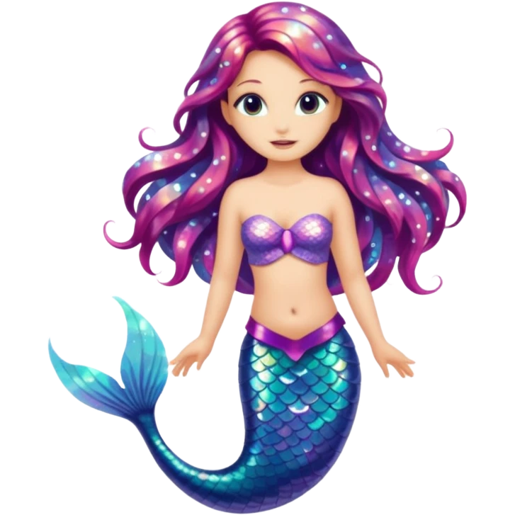 Glitter mermaid emoji