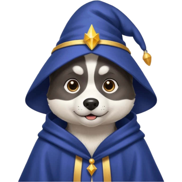 Black husky wizzrd emoji