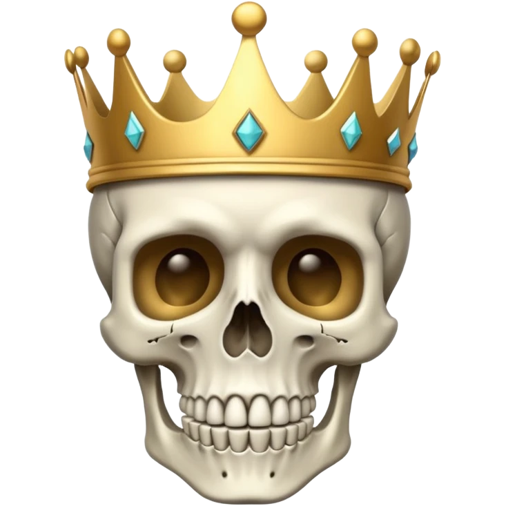 skeleton with crown emoji