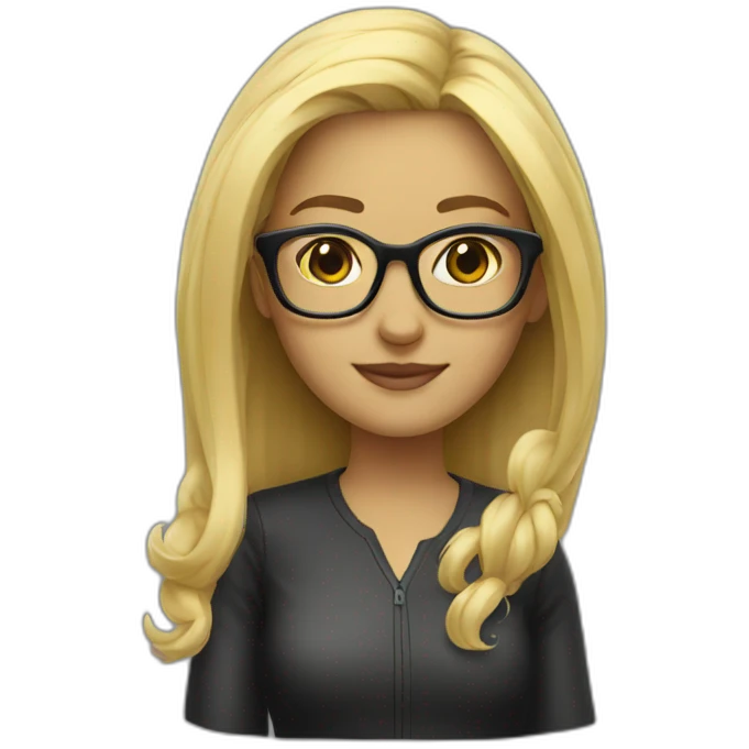 Short blonde glasses emoji