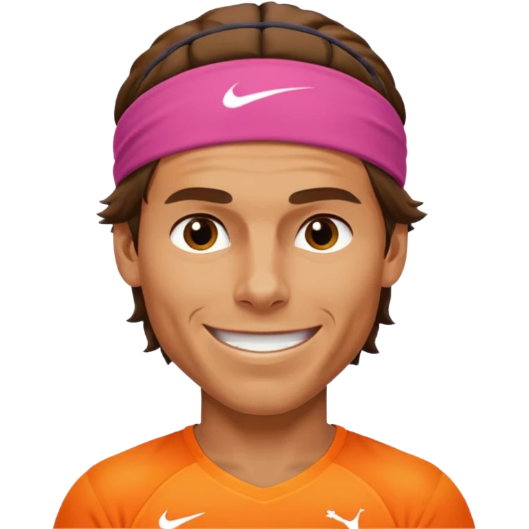 rafael nadal with head band, half body emoji