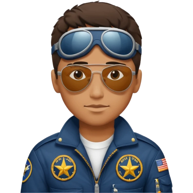 a big powerful fighter of the navy emoji
