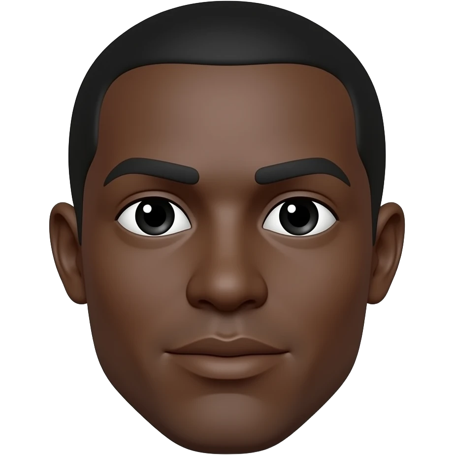 Change the emoji color to black while keeping all original details intact. Preserve the shape, proportions, facial features, lighting, shading, and background. emoji