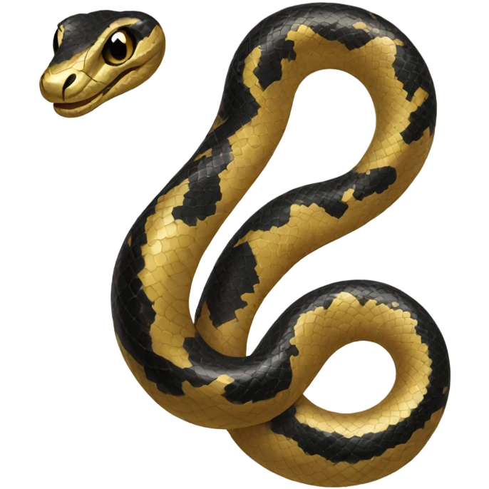 Gold and black snake emoji