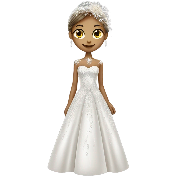 wedding dress covered in diamonds  emoji