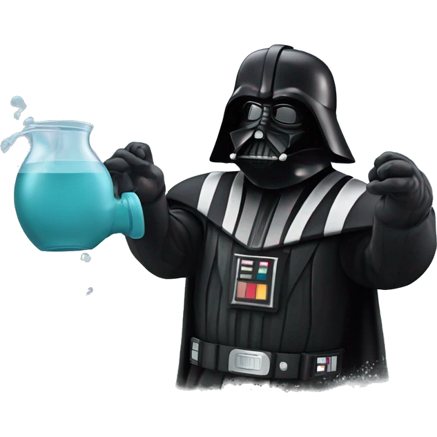 darth vader using a britta jug in the sea emoji
