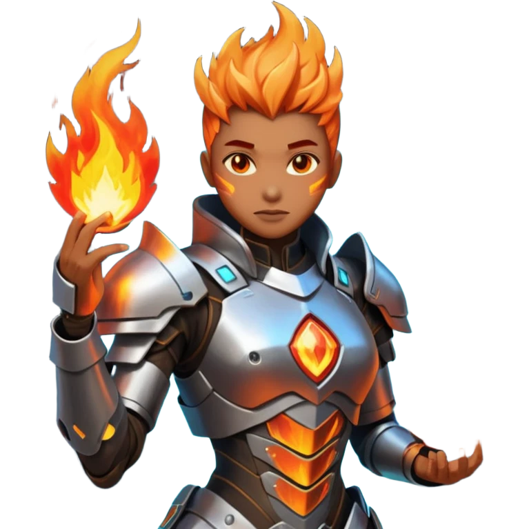 World of Arkadia. Magic vs cyperpunk fantasy world. characters have elemental powers of fire, earth, air, or water emoji