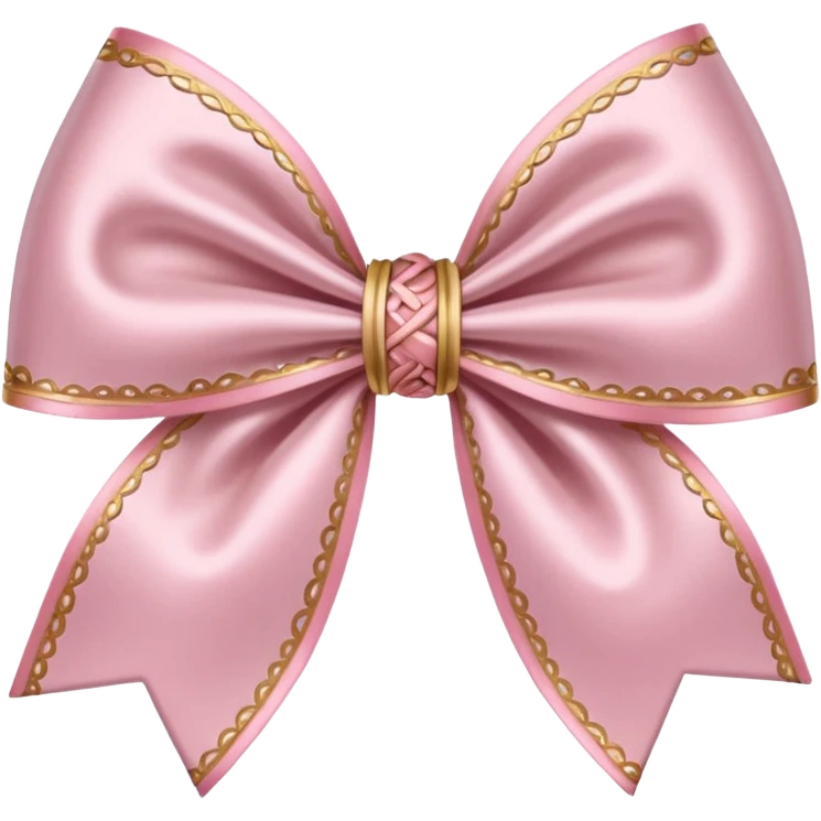 vintage rococo light pink bow emoji
