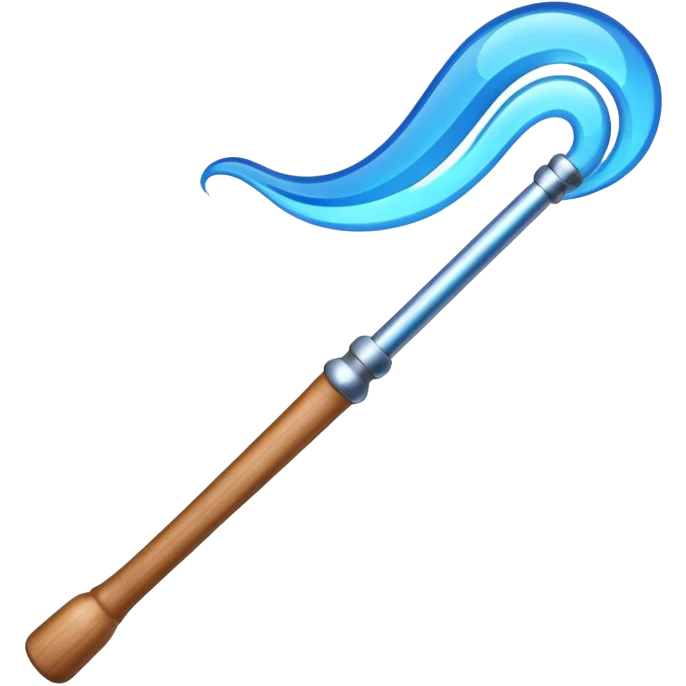 magic wand with blue magic wave emoji