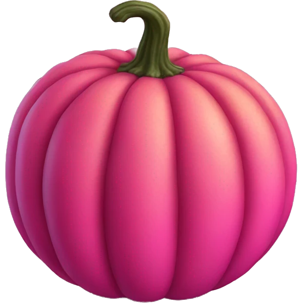 Hot pink realistic pumpkin emoji
