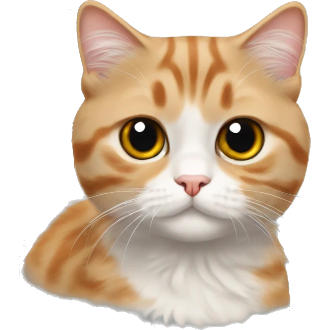 grey scottish fold cat with ginger mainecoon emoji