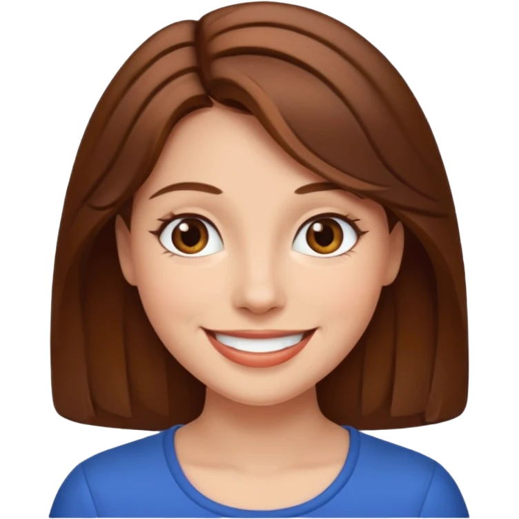  woman body with brownhair emoji
