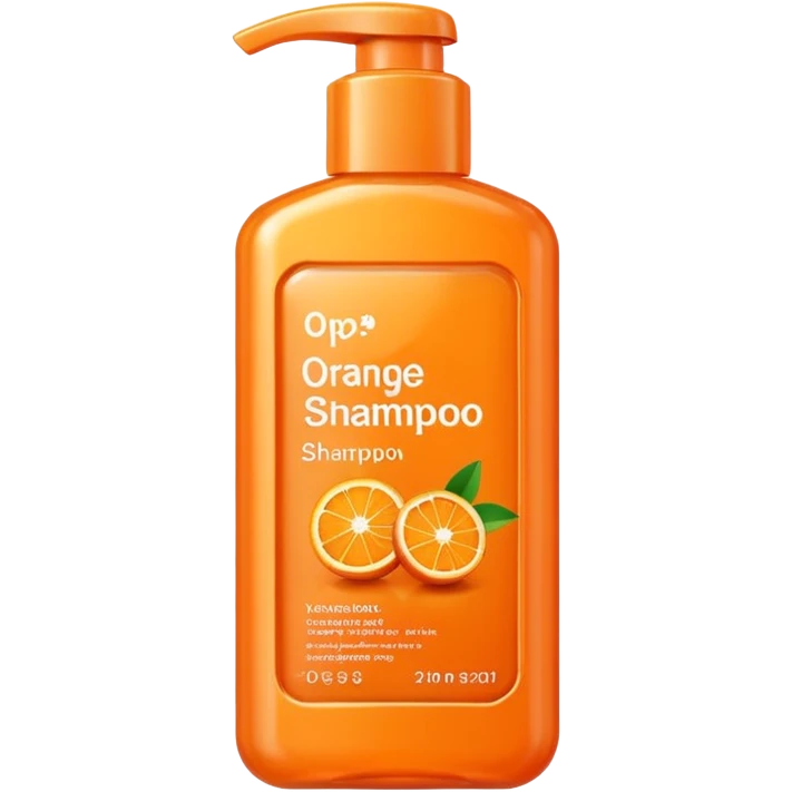 Orange shampoo in a rectangular package emoji