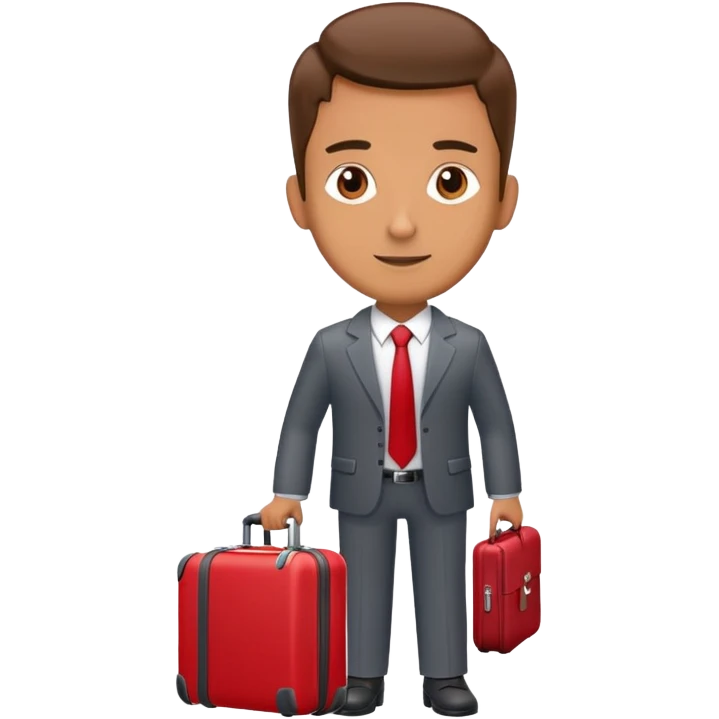 businessman with red suitcase emoji
