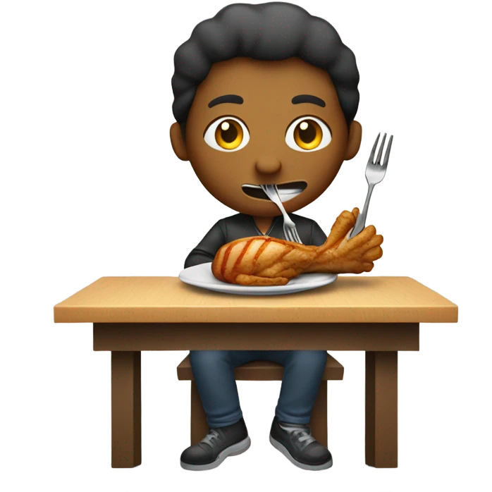 Eating chicken  emoji