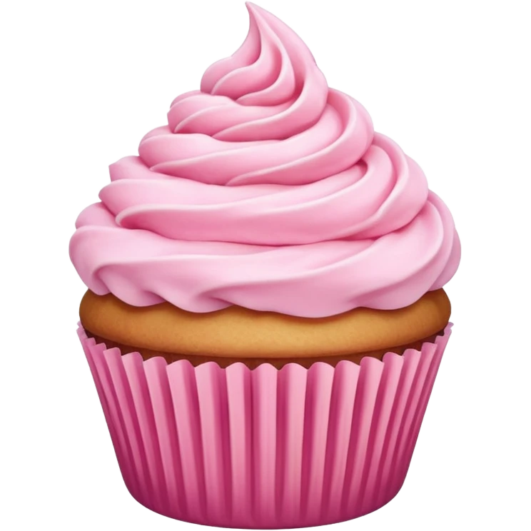 Cupcake with pink icing emoji