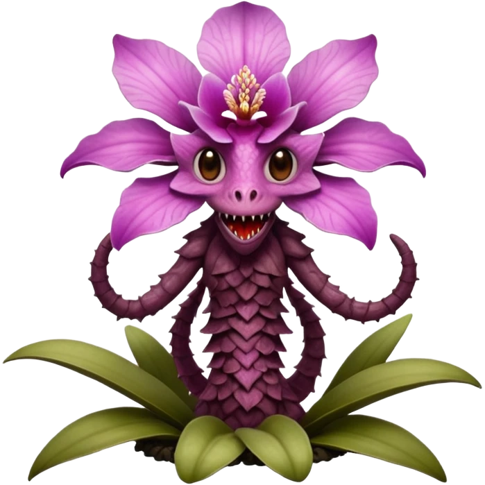 demogoron creature with natural and orchid like characteristics emoji