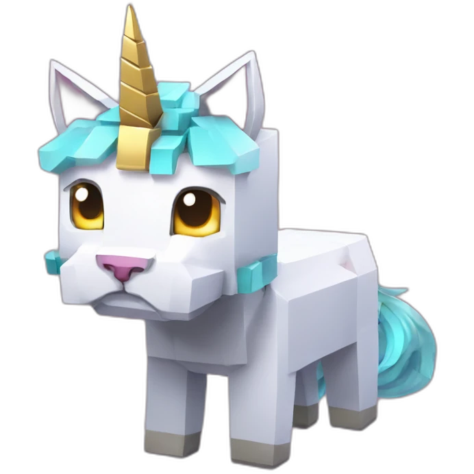 Minecraft cat unicorn emoji