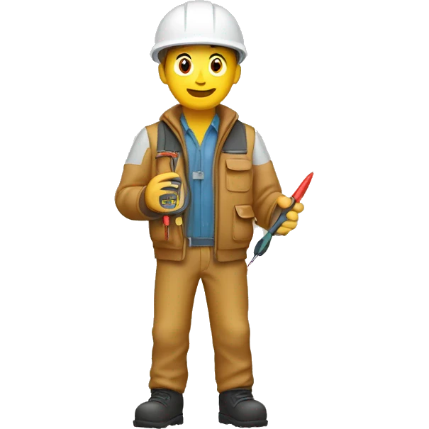 electrician with mutimeter with light brown ski tone emoji