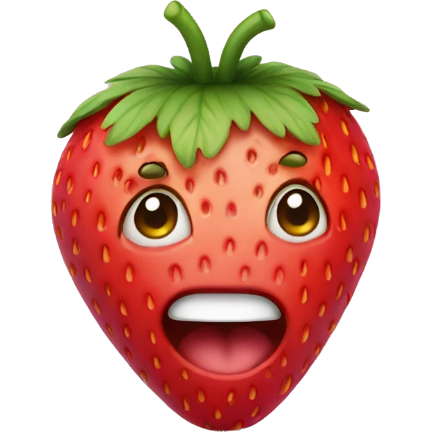 strawberry-with-face emoji