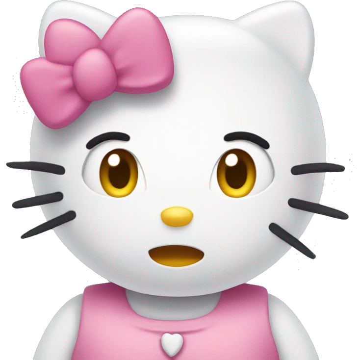 Hello kitty shy  emoji