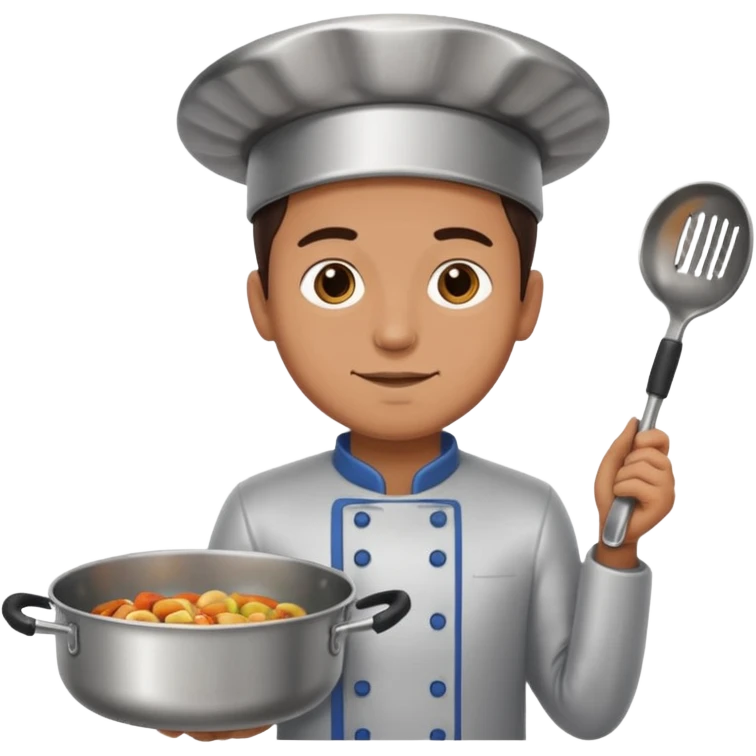 man holding cooking pan emoji