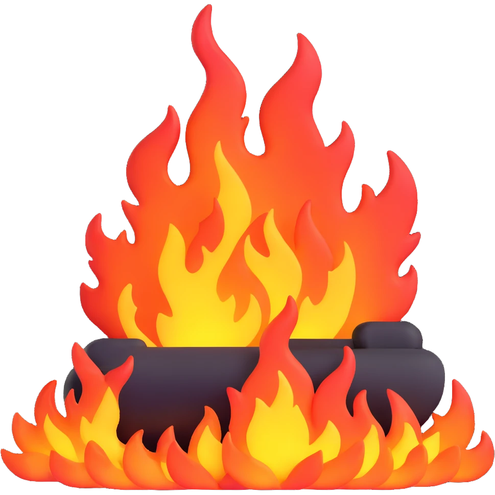 blazing fire emoji