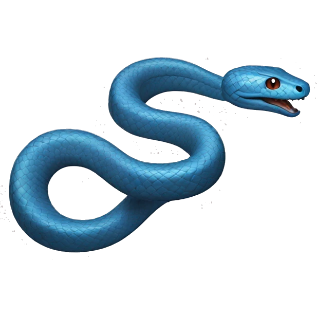 Blue snake emoji