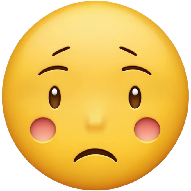 Simple Round Yellow Sad Depressed Peeved Emoji Expression  emoji