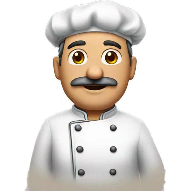 Chef papá , gordito, pocas canas 20 años emoji