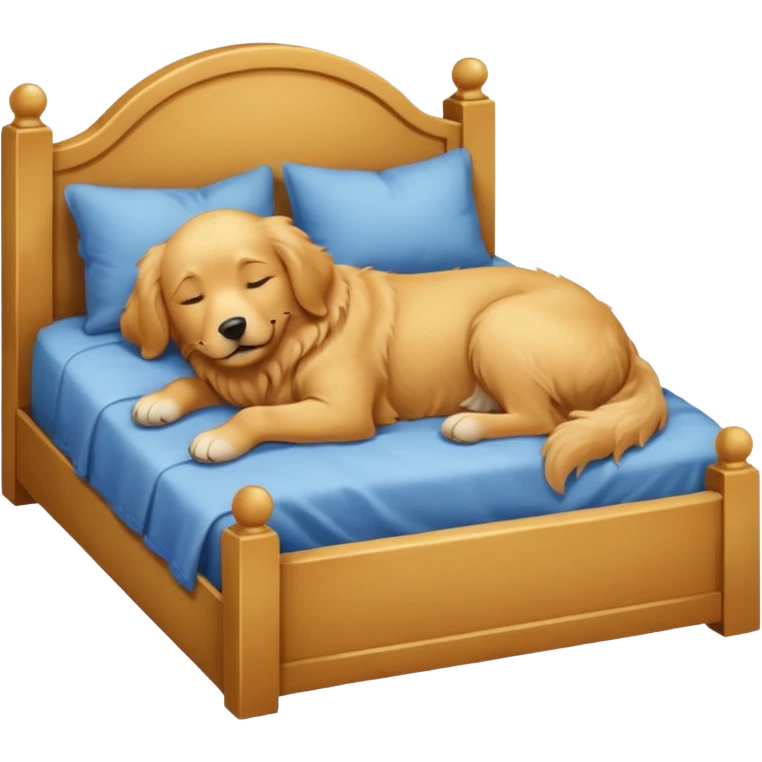 dog sleeping in a bed emoji
