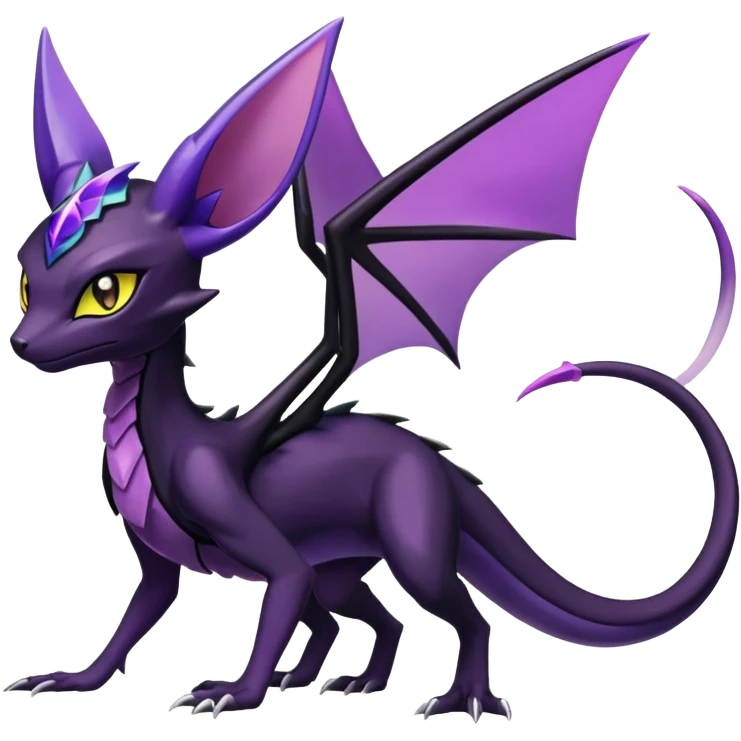 Shiny Salandit-Noivern-Espeon-Hybrid (Full body) emoji