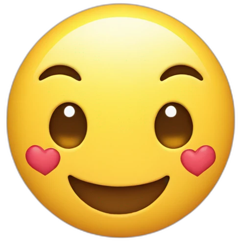 A single 3d icon of Smiling Face with Heart-Eyes emoji